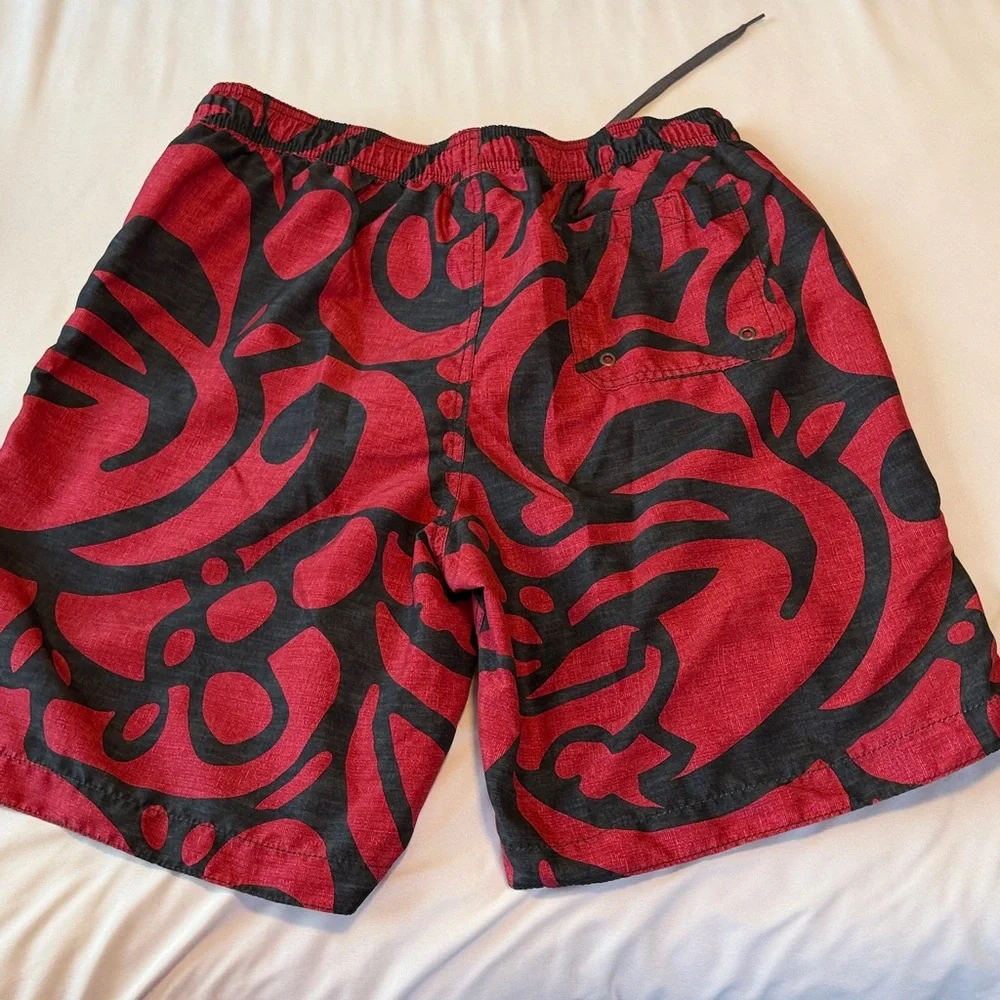 Men’s Merona Gray Elastic Waistband Swim Trunks